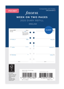 Filofax Pocket Week on Two Pages Diary English 2025 - 5059145547869