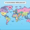 CHART: STAATKUNDIGE WERELDKAART A1 (FLAT)