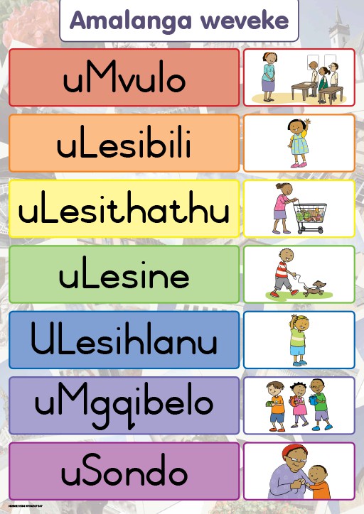 CHART: HAND IN HAND GRADE R (NDEBELE) AMALANGA WA.. A2