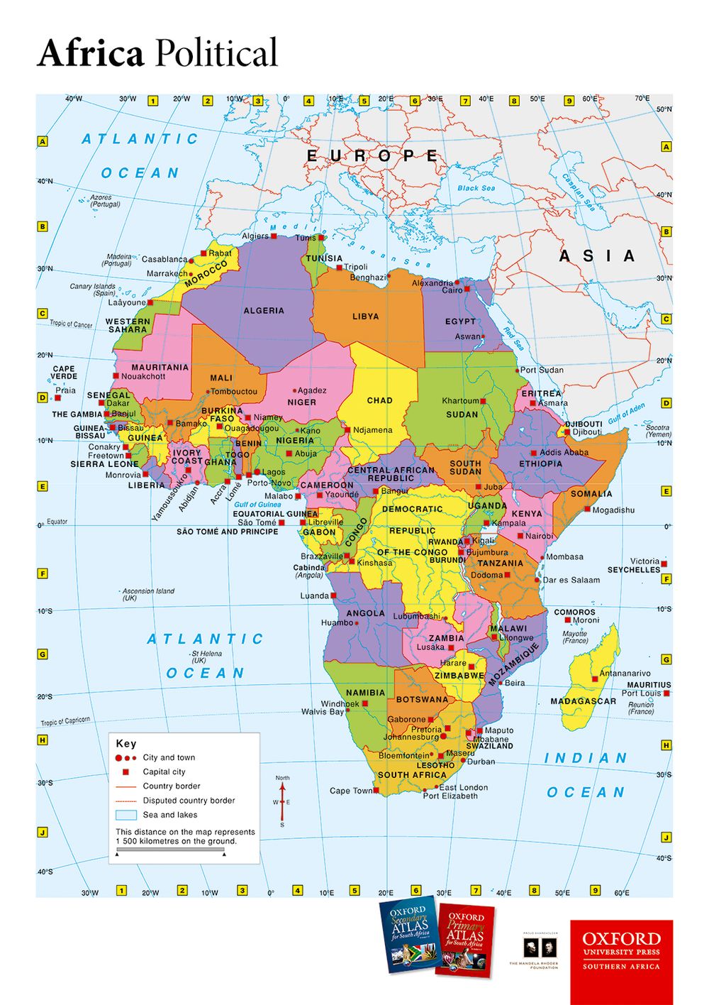 Oxford Wall Map: Africa Political