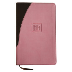 NIV Pink / Brown Imitation Leather Premium Gift Bible Red Letter Comfort Print