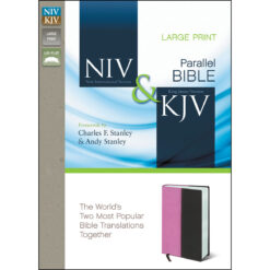 NIV / KJV Parallel Bible L / Print Italian Two Tone Orch / Choc (Imitation Leather)