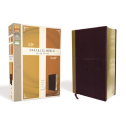 KJV / Amplified Parallel Large Print Tan / Burgundy Red Letter (Imitation Leather, Ribbon Marker)