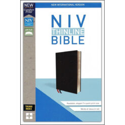 NIV Thinline Bible Black Indexed Red Letter Edition(Comfort Print)(Bonded Leathe