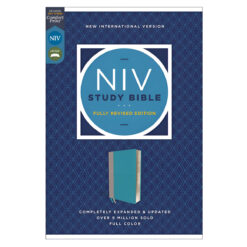 NIV Teal and Grey Imitation Leather Fully Revised Study Bible Comfort Print