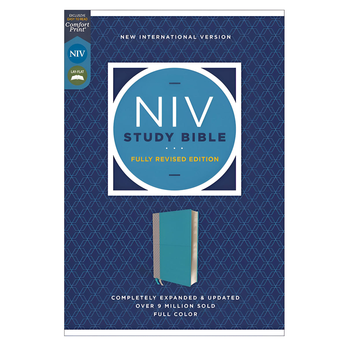 NIV Teal and Grey Imitation Leather Fully Revised Study Bible Comfort Print