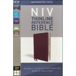 NIV Thinline Reference Red Letter Indexed Burgundy (Comfort Print)(Bonded Leather)