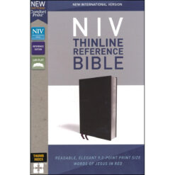 NIV Thinline Reference Red Letter Indexed Black (Comfort Print)(Bonded Leather)