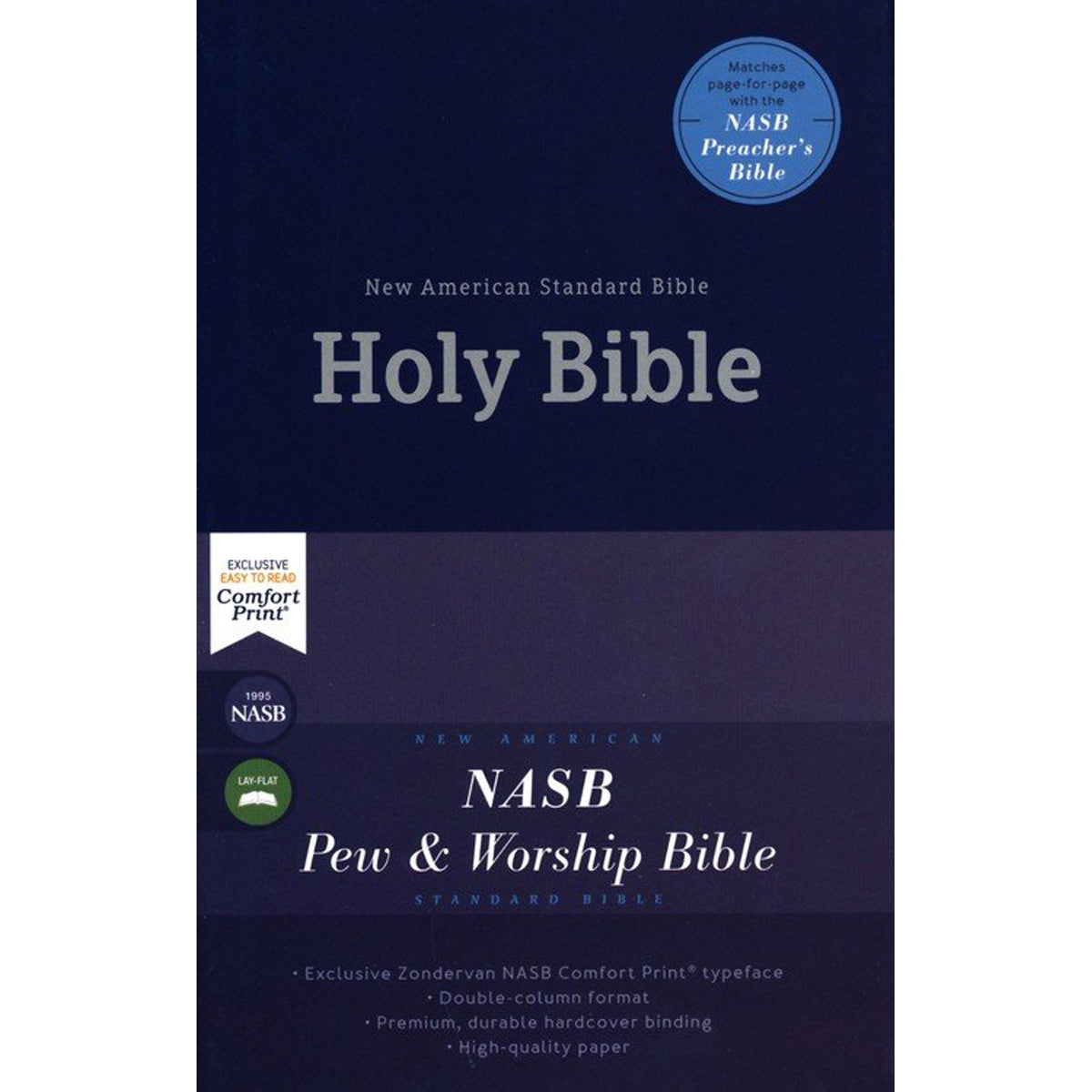 NASB Pew And Worship Bible (1995) Blue (Comfort Print)(Hardcover)