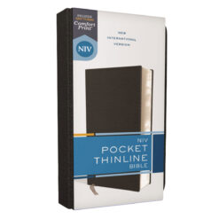 NIV Black Imitation Leather Pocket Thinline Bible Comfort Print