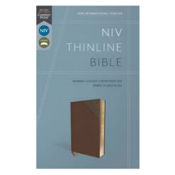 NIV Brown Imitation Leather Thinline Bible Comfort Print