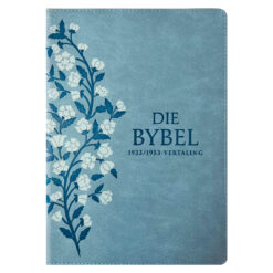 Afrikaans 1933/1953 Vertaling Ligblou met Blomme Kunsleer Bybel Grootdruk