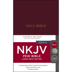 NKJV Pew Bible Red Letter Edition Holy Large Print Burgundy (Comfort Print)(Hardcover)