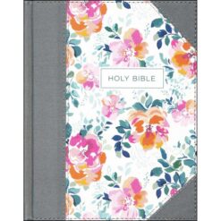 KJV Journal: The Word Bib Red Letter Cloth Pink Flora (Comfort Print)(Hardcover)