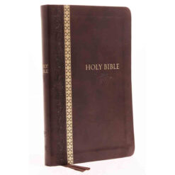 KJV Thinline Bible Standard Print Red Letter Edition Indexed Brown (Imitation Leather)