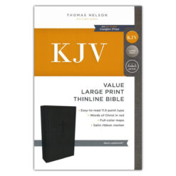 KJV Value Thinline Bible Red Letter LP Black (Comfort Print)(Imitation Leather)