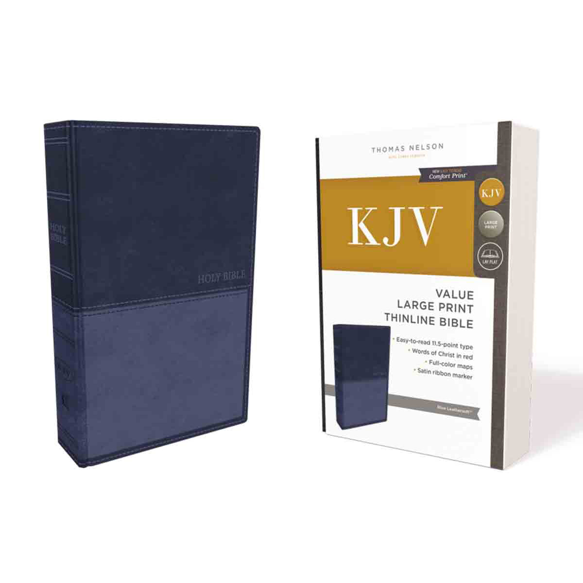 KJV Value Thinline Bible Red Letter LP Blue (Comfort Print)(Imitation Leather)