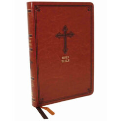 KJV Thinline Bible Red Letter Edition Large Print Brown (Comfort Print)(Imitation Leather)