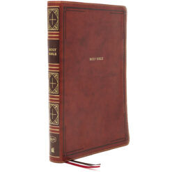 KJV Thinline Bible Red Letter Giant Print Brown (Comfort Print)(Imitation Leather)