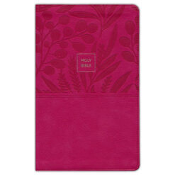 NKJV End Of Verse Personal Size Ref Bible Large Print Indexed Pink (Comfort Print)(Imitation Leather