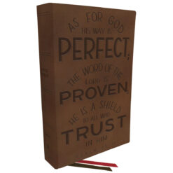 NKJV Thinline Bible Indexed Brown (Comfort Print)(Verse Art Cover Collection)(Genuine Leather)