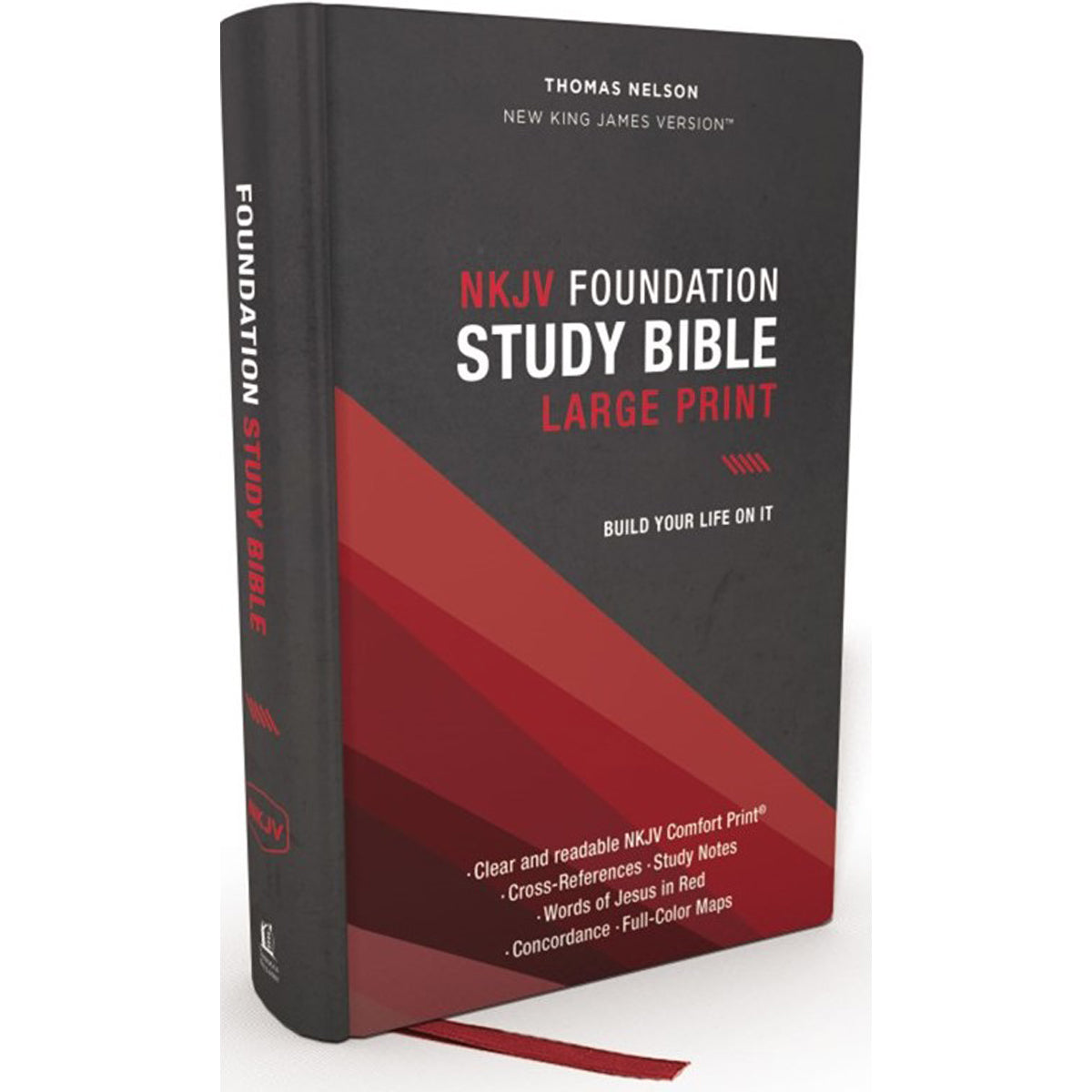 NKJV Foundation Study Bible Large Print Red Letter Indexed (Comfort Print)(Hardcover)