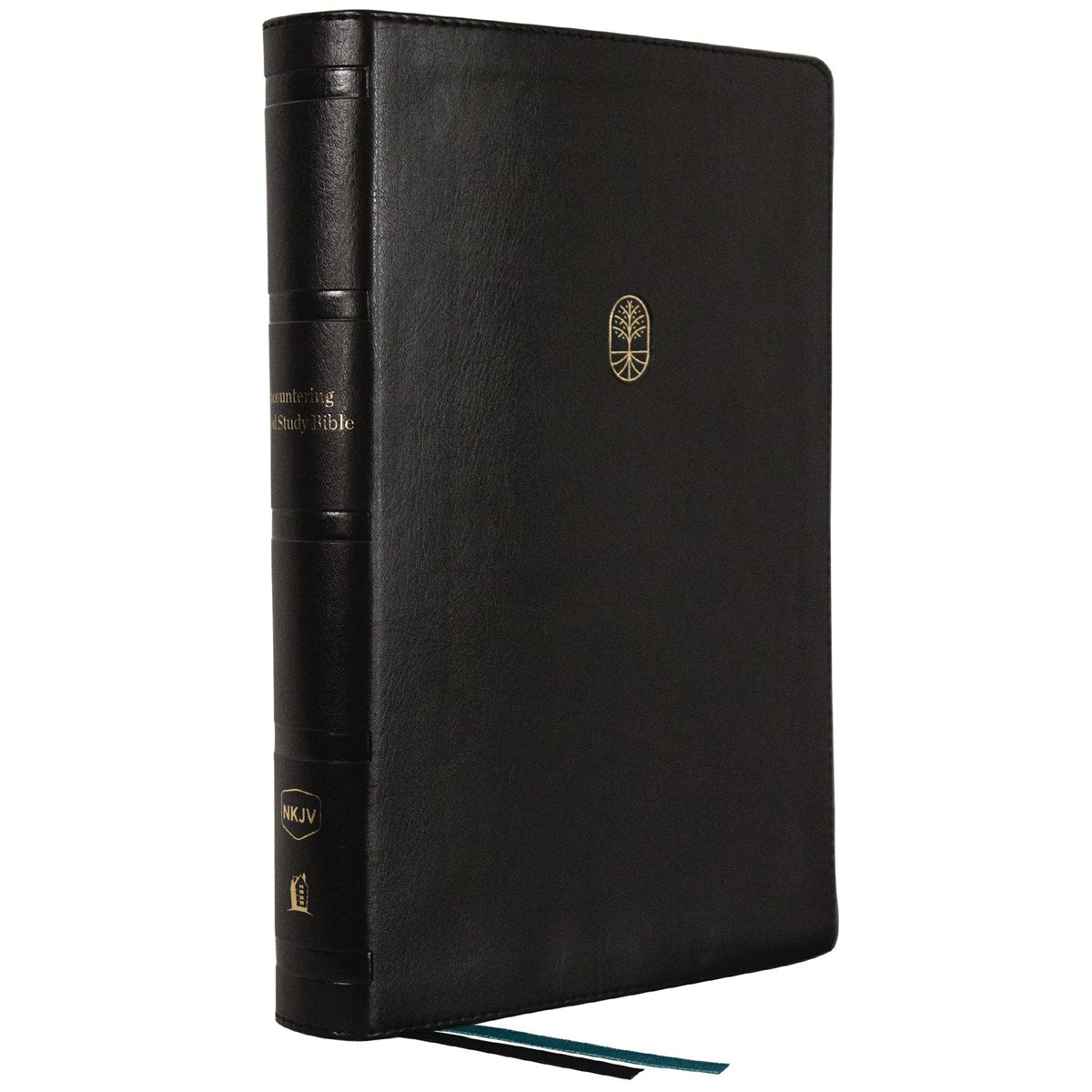 NKJV Black Imitation Leather Encountering God Study Bible Index Comfort Print