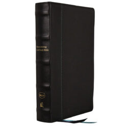 NKJV Black Genuine Leather Encountering God Study Bible Comfort Print