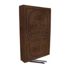 KJV Center-Column Ref Bible Large Print Brown (Comfort Print)(Verse Art Cover)(Genuine Leather)