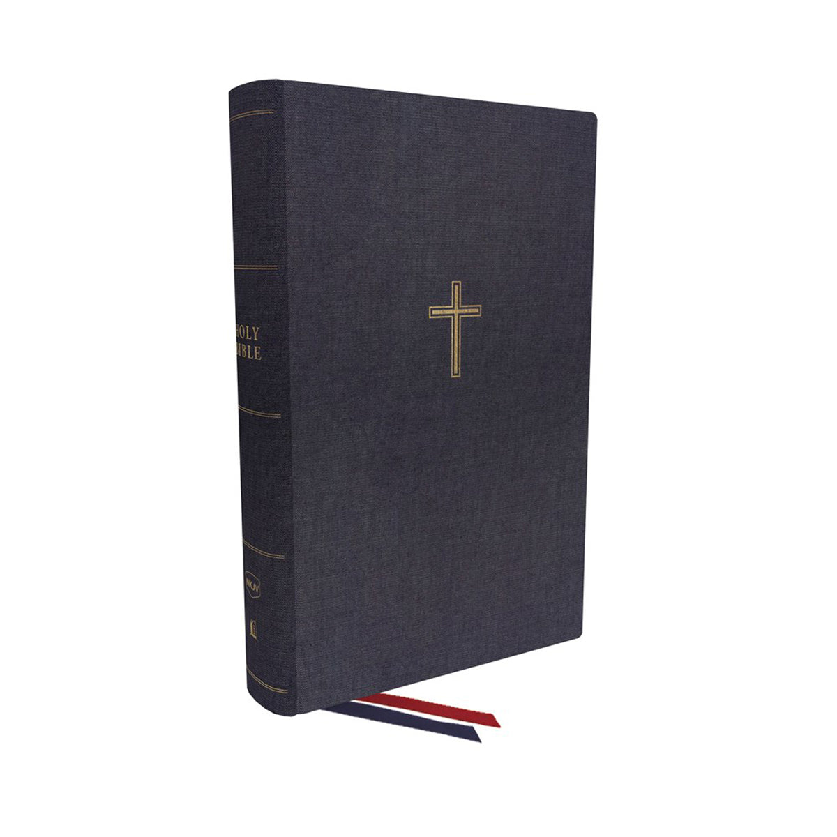 NKJV Single-Column Reference Bible Cloth Over Board Blue (Hardcover)
