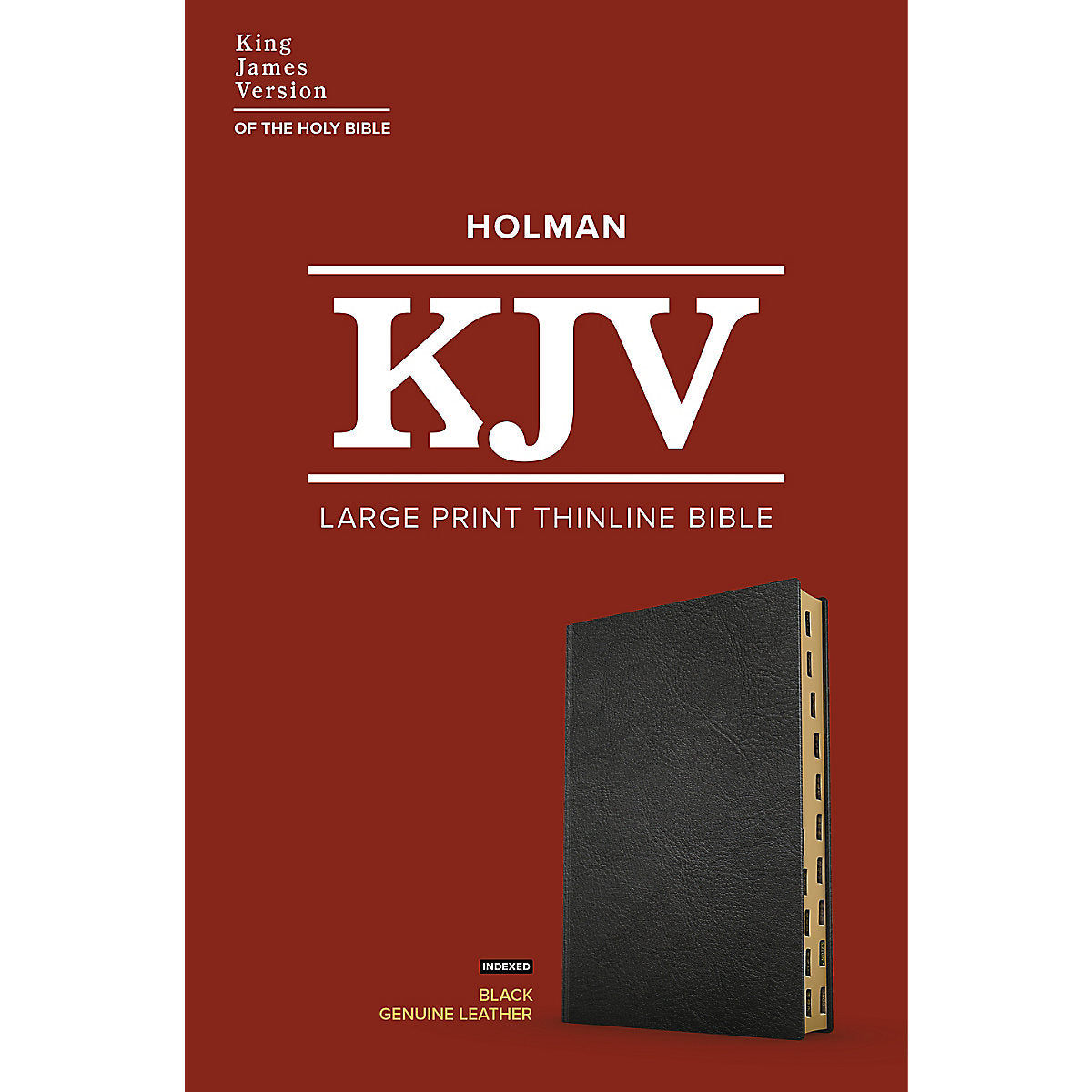 KJV Thinline Bible Large Print Indexed Black (Genuine Leather)