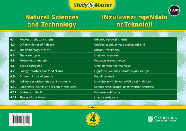 Study & Master INzululwazi ngeNdalo neTeknoloji Ibanga 4 (poster pack - 12 posters in carry case)
