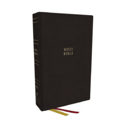 NKJV Reference Super Giant Print Bible Red Letter Idx Black (Genuine Leather)