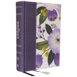 KJV Woman's Study Bible Cloth Purple Floral Comfort Print (Hardcover)