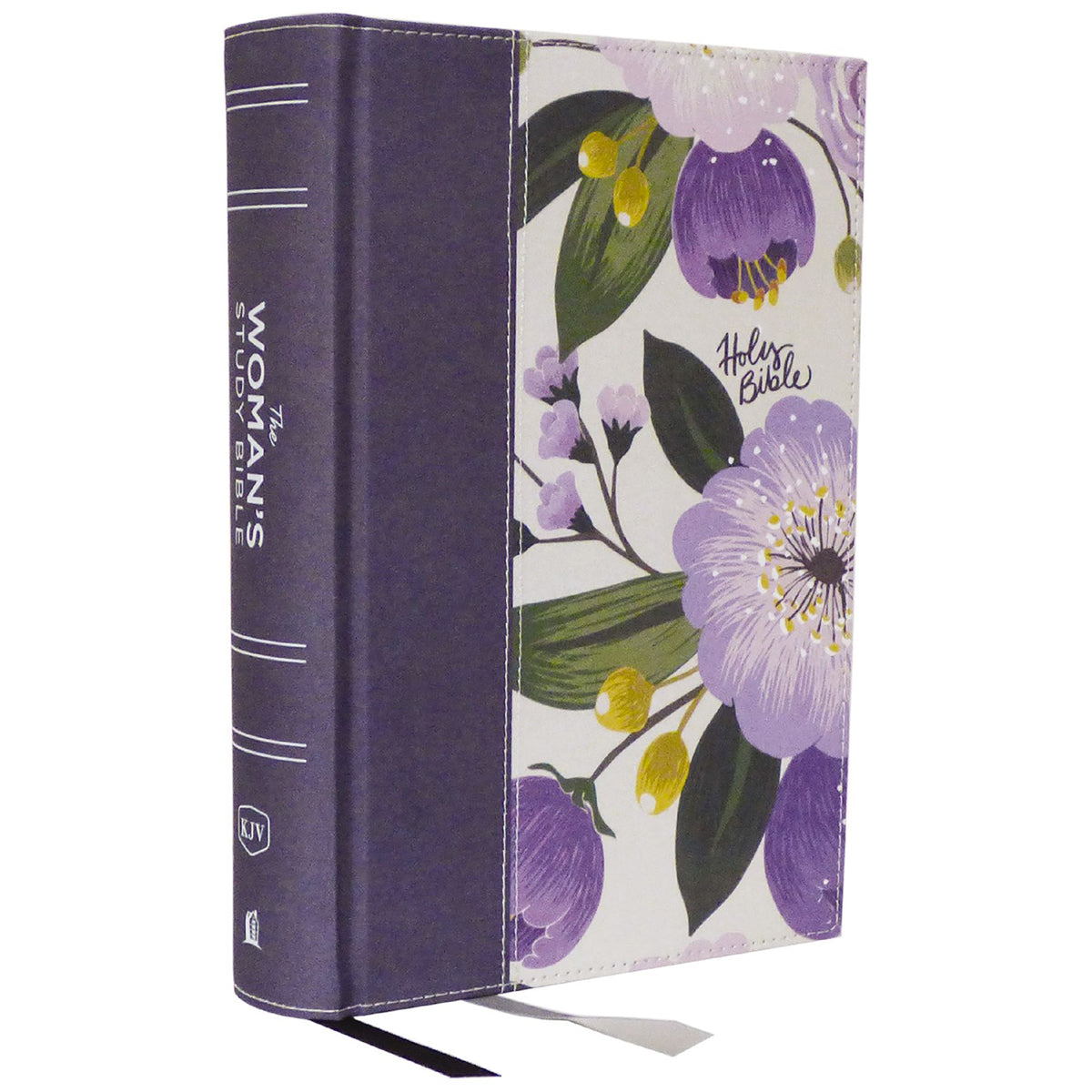 KJV Woman's Study Bible Index Cloth Purple Floral Comfort Print (Hardcover)