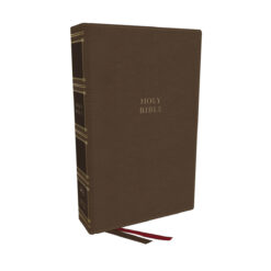 NKJV Compact Center-Column Reference Bible Brown Comfort Print (Imitation Leather)