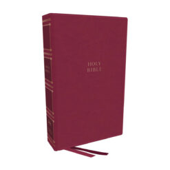 NKJV Compact Center-Column Reference Bible Dark Rose Comfort Print (Imitation Leather)
