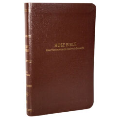 KJV Brown Flexcover Pocket New Testament With Psalms And Proverbs Bible Comfort Print