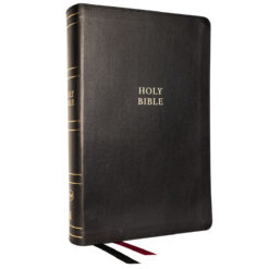 NKJV Black Imitation Leather Single-Column Verse-by-Verse Reference Bible Indexed Comfort Print