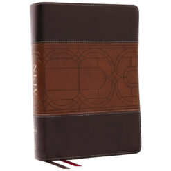 NKJV Study Bible Full-Color Indexed Brown Comfort Print (Imitation Leather)