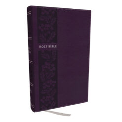 NKJV Purple Imitation Leather Personal Size Reference Bible Large Comfort Print