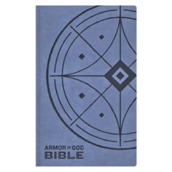 NKJV Blue Grey Imitation Leather Armor of God Children’s Bible Comfort Print