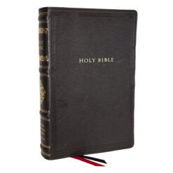 RSV Black Imitation Leather Personal Size Bible with Cross References Sovereign Collection Indexed