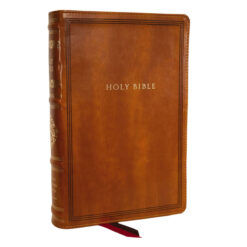 RSV Brown Imitation Leather Personal Size Bible with Cross References Sovereign Collection