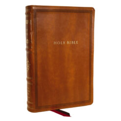 RSV Brown Imitation Leather Personal Size Bible with Cross References Sovereign Collection Indexed