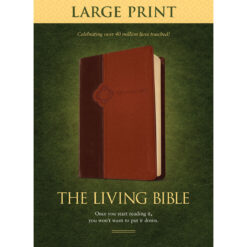 The Living Bible Large Print Two Tone Brown / Tan (Imitation Leather)