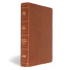 CSB Marbled Tan Genuine Leather Verse-by-Verse Reference Handcrafted Bible