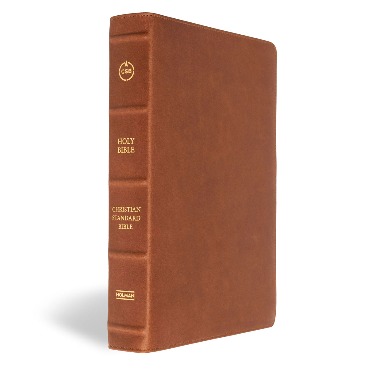 CSB Marbled Tan Genuine Leather Verse-by-Verse Reference Handcrafted Bible