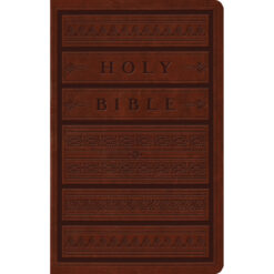 ESV Brown Engraved Mantel Design Imitation Leather Personal Size Bible Large Print