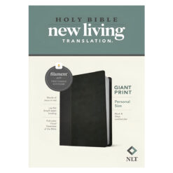 NLT Black Onyx Imitation Leather Filament Personal Size Bible Giant Print